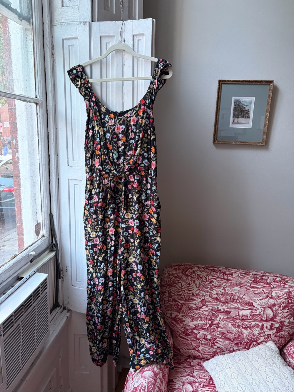 LOFT Black Floral Jumpsuit 💐
